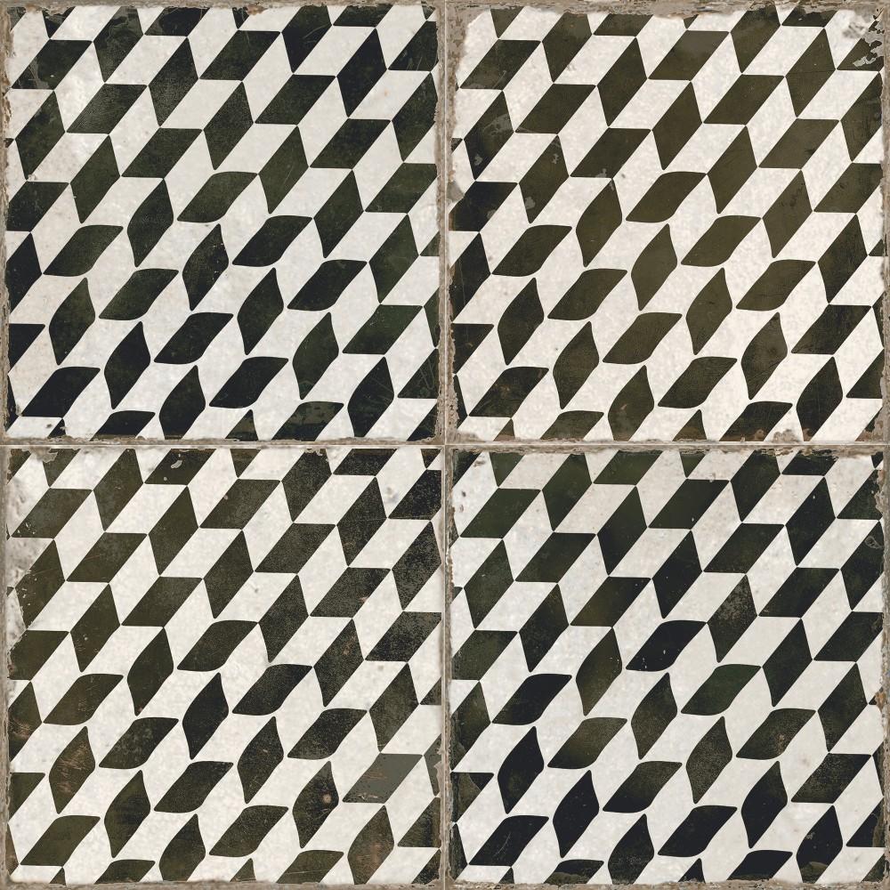 art deco fekete feher mintas csempe padlolap burkolat jarolap keramia cementlap hatasu rusztikus vintage regies artdeco burkolatok nappali furdoszoba lameridiana lakberendezesi aruhaz.jpg